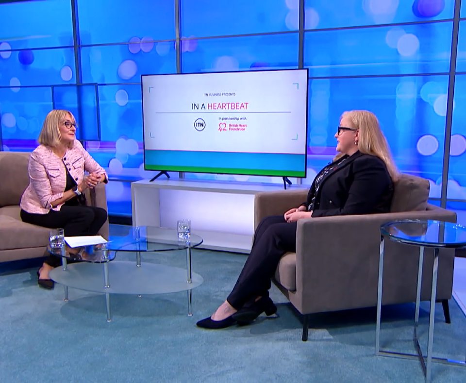 BHF CEO Charmaine Griffith being interviewed for the ITN In a Heartbeat campaign