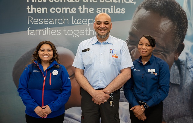 Representatives from all three partners. From left to right: Bhavisha Patel, Tesco, Imran Badin, Royal Mail and Natanya Depass, Travelodge.