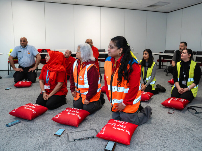 Royal Mail staff learning CPR with RevivR.