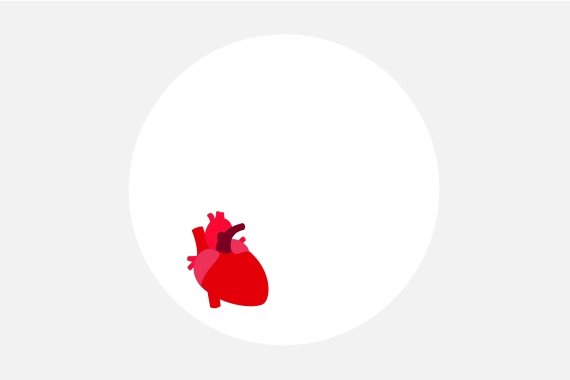 Hybrid heart moving grapgic