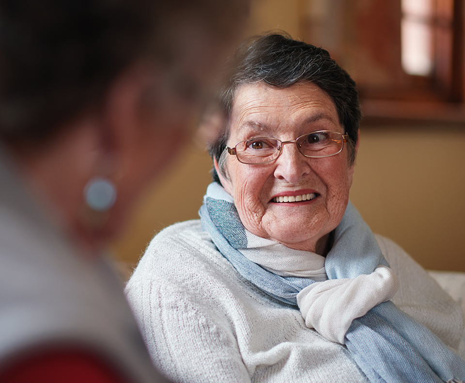Older woman smiling