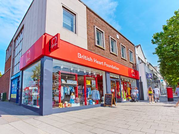 Photo of a local BHF shop on the high street