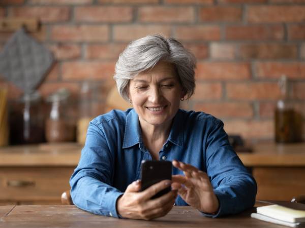 A person browsing on their phone