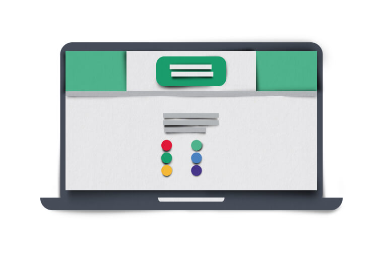 An illustration of a laptop