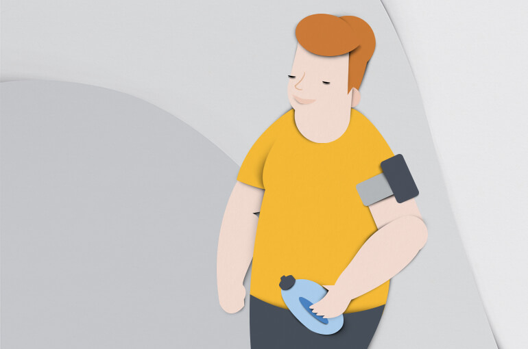 Illustration of a man running