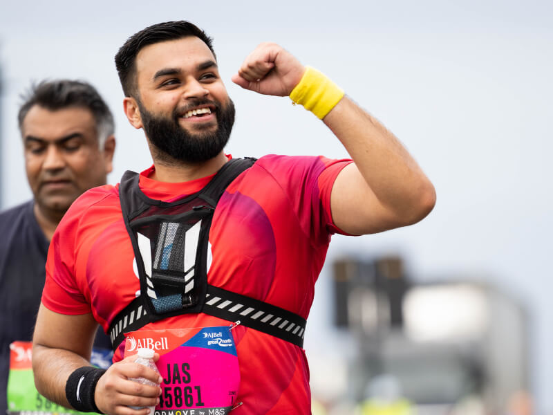 A supporter taking part in the AJ Bell Great Run