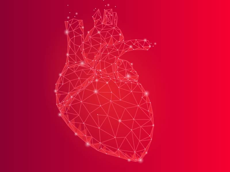 Blockchain network shaped into a heart