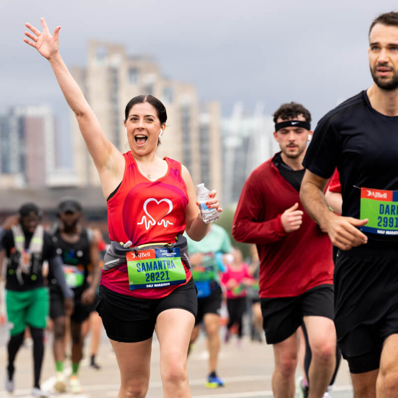 Multiple runners at a marathon event