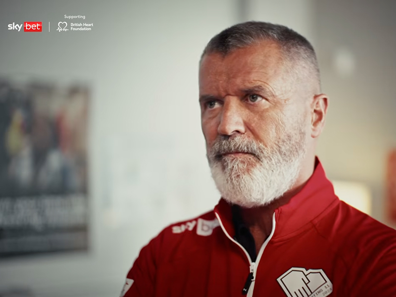 Roy Keane looking tough.