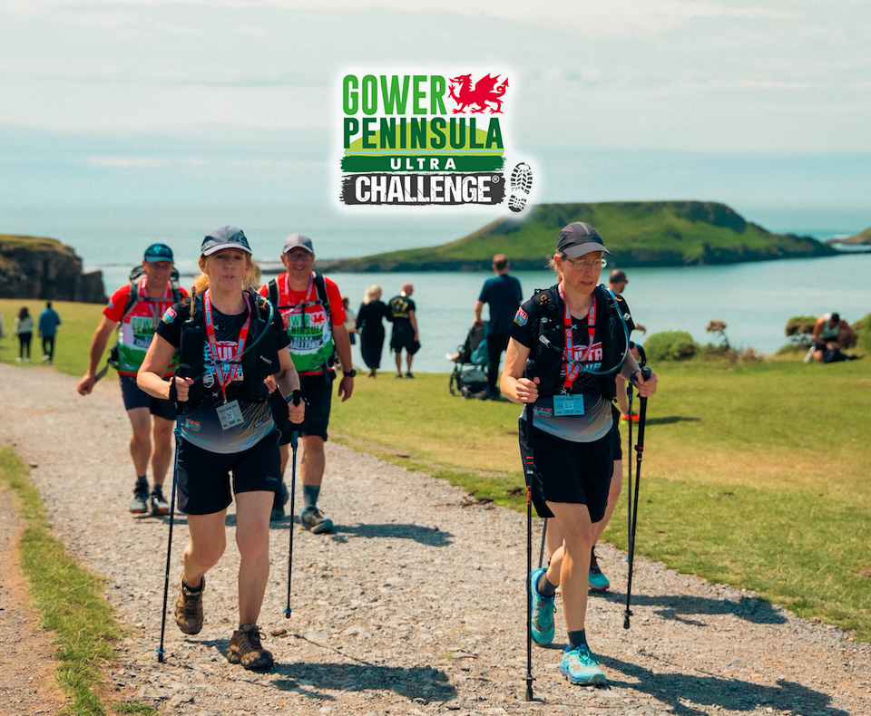 Trekkers on the Gower Peninsula Challenge