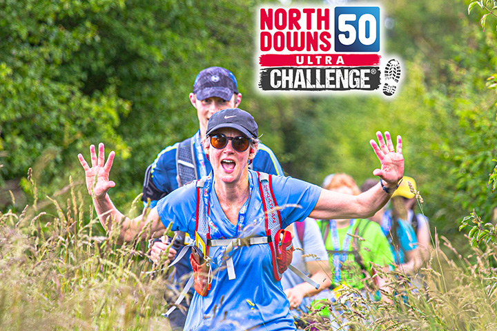 Trekkers in the North Downs Challenge