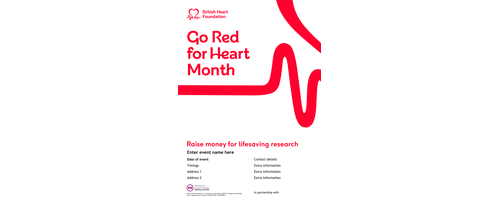 Go Red generic fundraising poster