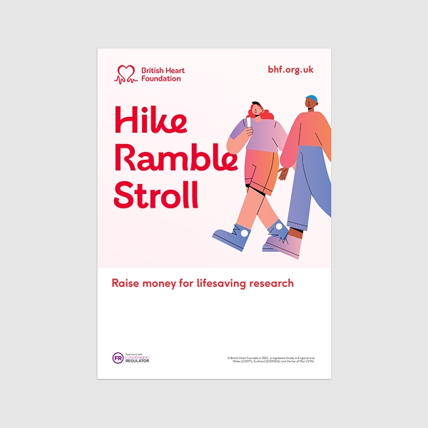 Hiking fundraising poster