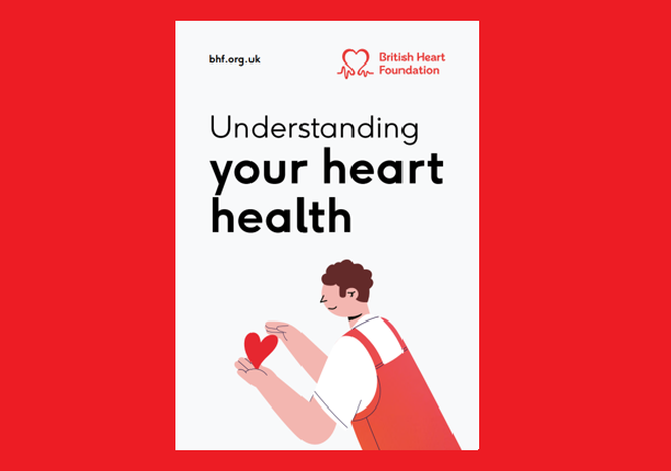 The front cover of the BHF Understandig your heart health booklet