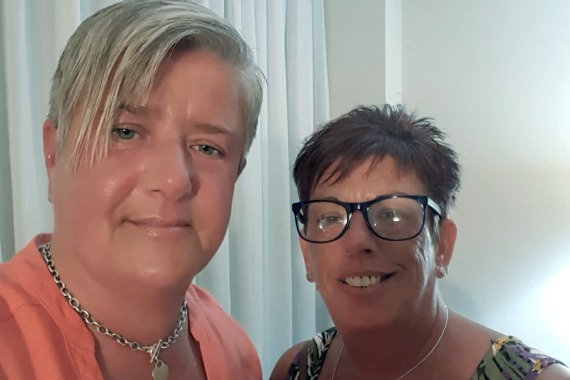 Heart Hero Awards nominee Lisa with partner Nicki