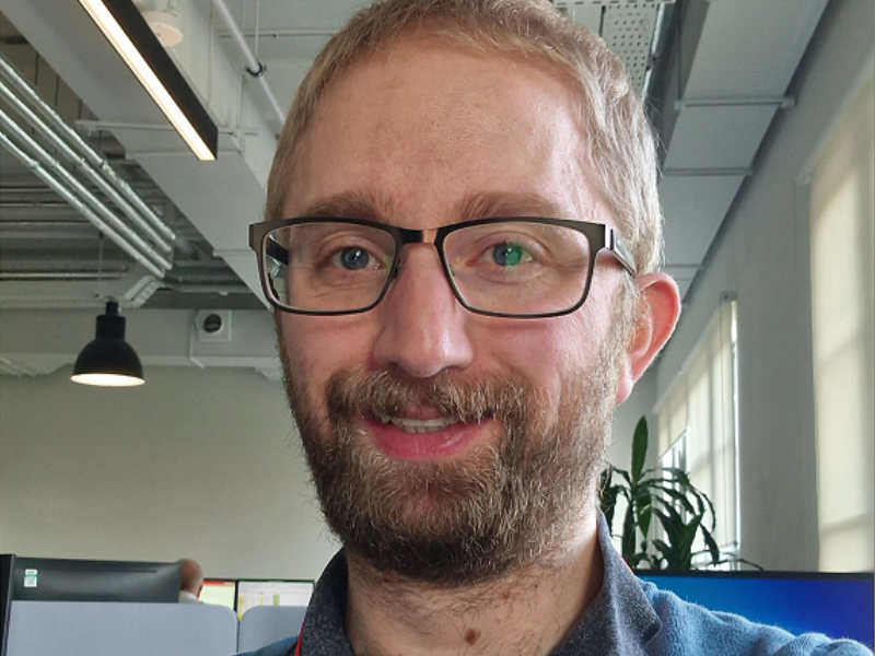 Chris Mullins in the BHF office.