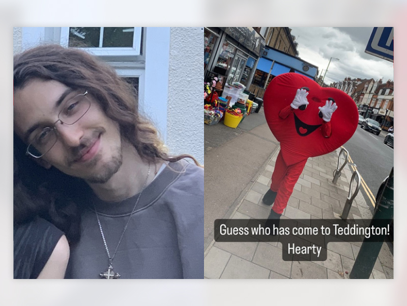 A photo a Kel volunteering as Hearty.