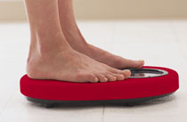 Person standing on a scale