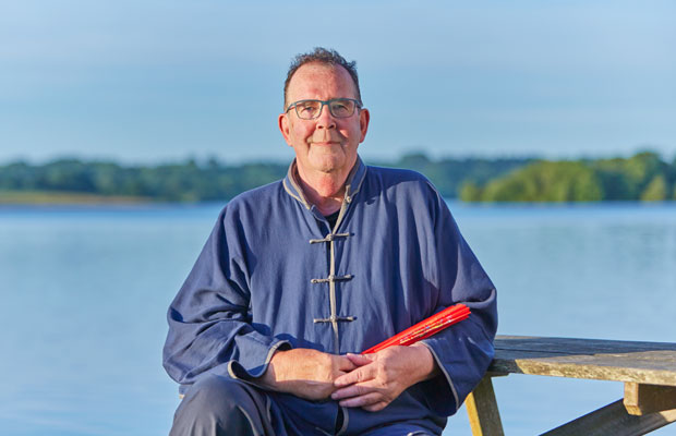 Trevor Oldfield relaxing after a tai chi practice
