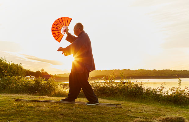 Trevor Oldfield practicing tai chi