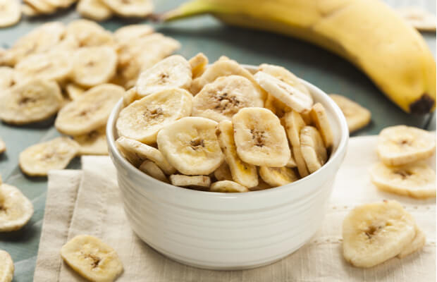 A bowl of banana chips