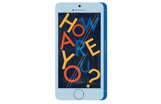 How are you written on a mobile phone