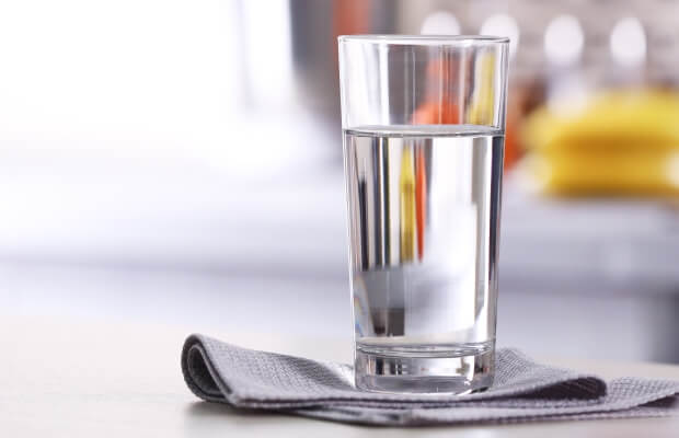 A glass of water