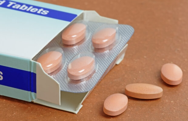 Packet of statins on the table