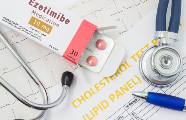 Packet of Ezetimibe tablets