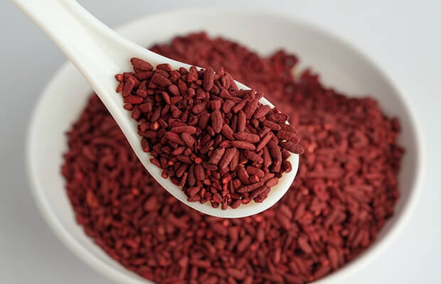 Bowl of red yeast rice
