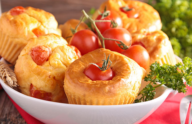 Tomato and courgette muffins