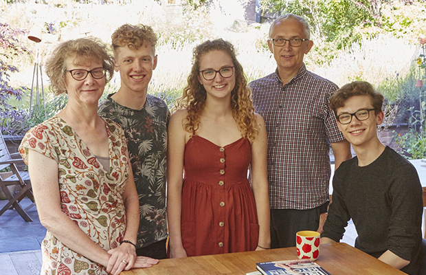 Sarah Brown with her family