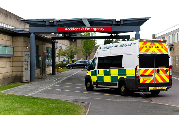 Ambulance outside A&E