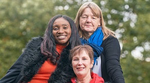 Photo of Carol, Anne and Fran - three women who have survived heart events