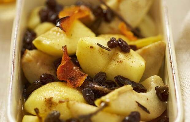 Baked citrus pears and apples 