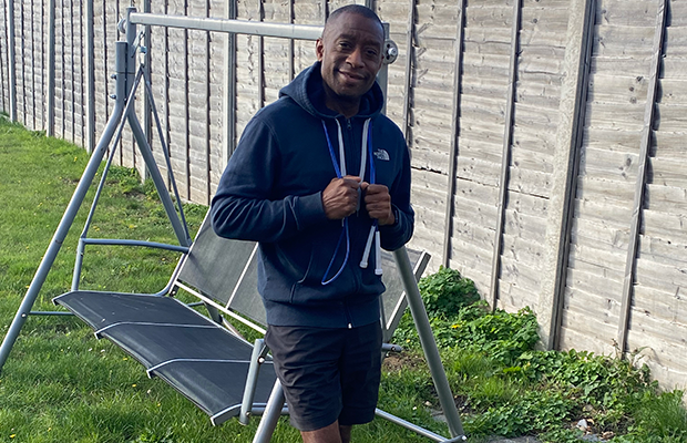 Darren Goodman in garden