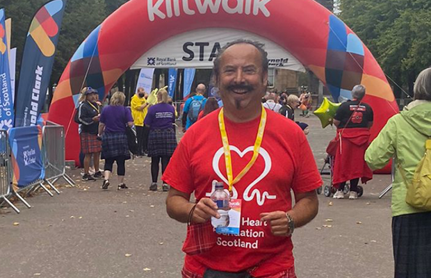 Michael Lemetti at Kiltwalk event