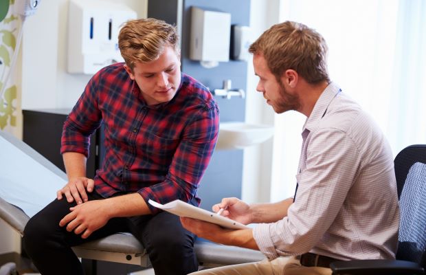 Doctor and patient in discussion