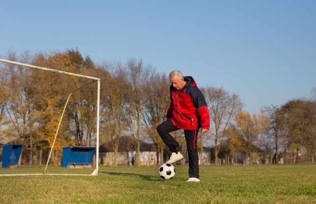 Man playing football