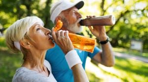 Couple drinking