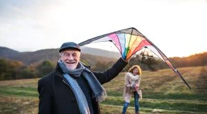 Man with a kite