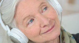 Woman with headphones