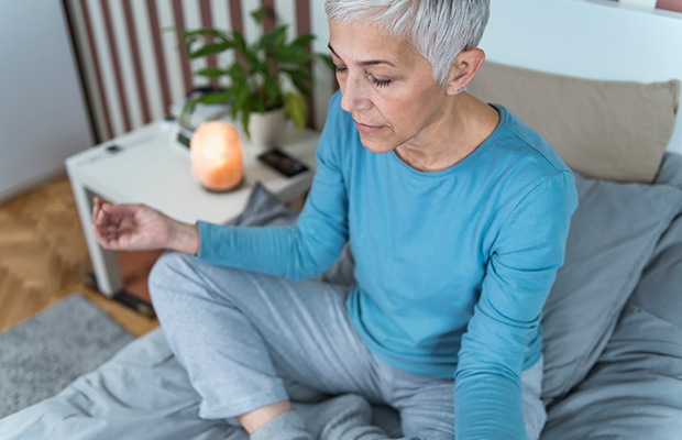Woman meditating