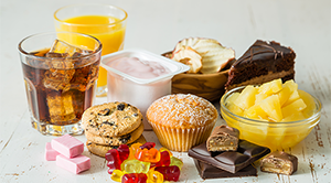 Sugary and fatty foods
