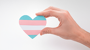 Transgender heart icon 