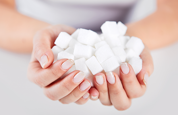 Handful of sugar cubes