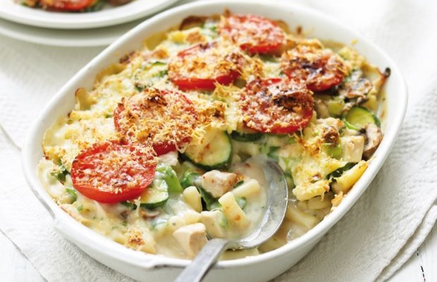 Chicken and chestnut mushroom pasta bake | BHF