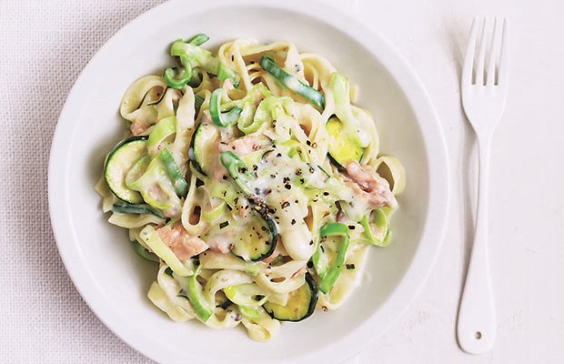 Tagliatelle with salmon and courgettes | BHF