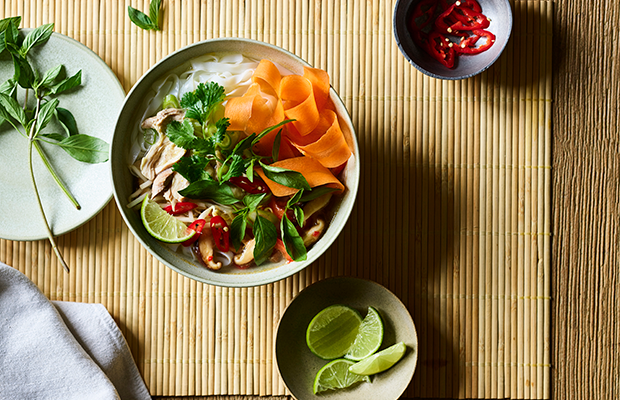 A bowl of pho