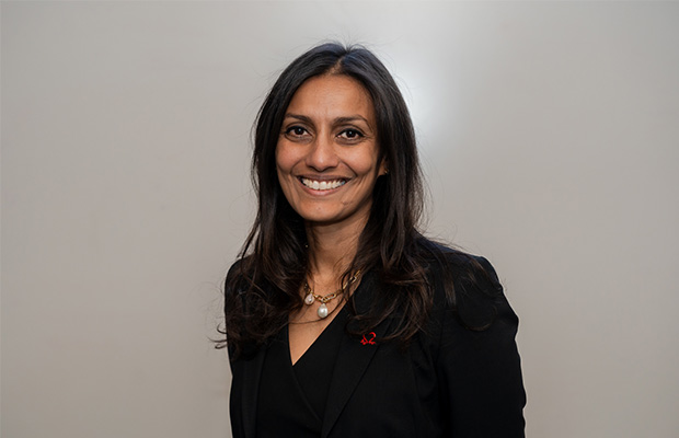 A headshot of Dr Sonya Babu-Narayan.